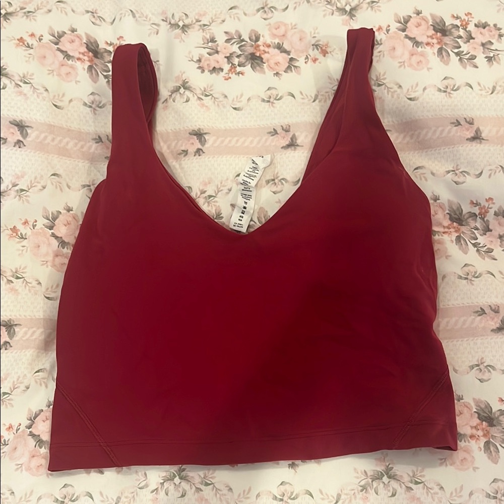 Lululemon Athletica Rich Red V-Neck Top